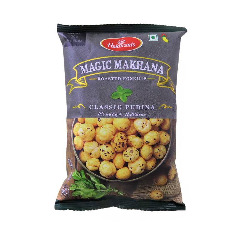 HALDIRAMS ROASTED FOXNUTS  CLASSIC PUDINA 30GM