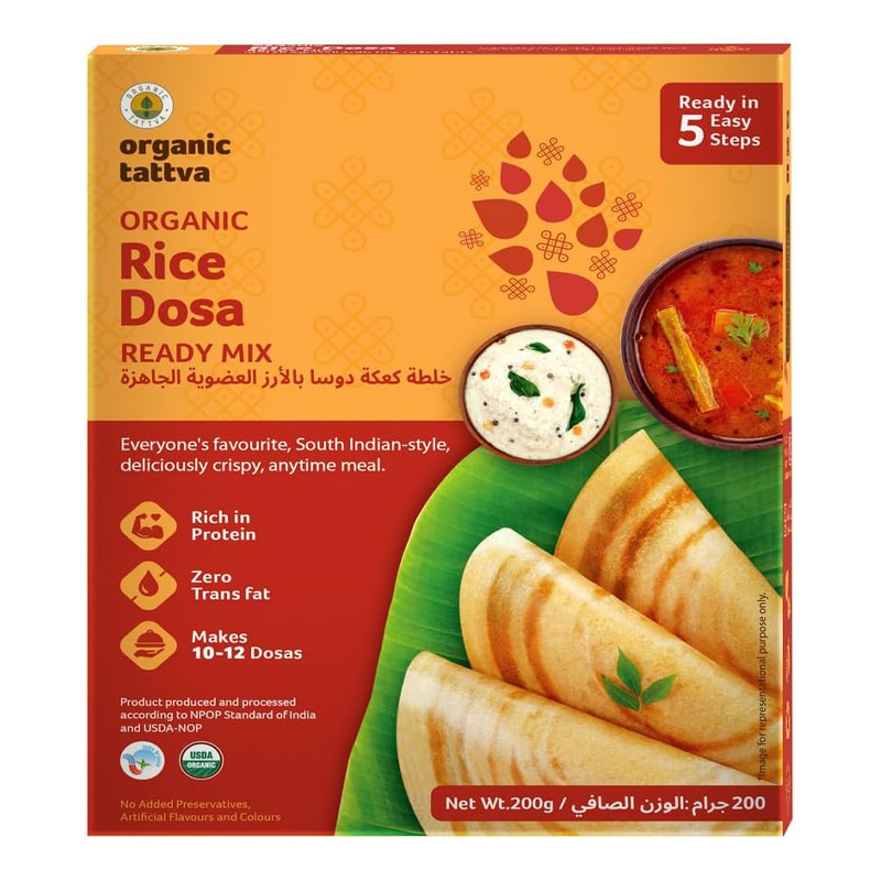 ORGANIC TATTVA RICE DOSA READY MIX 200GM