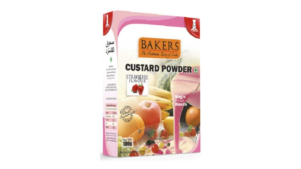 BAKERS CUSTARD POWDER STRAWBERRY 100GM