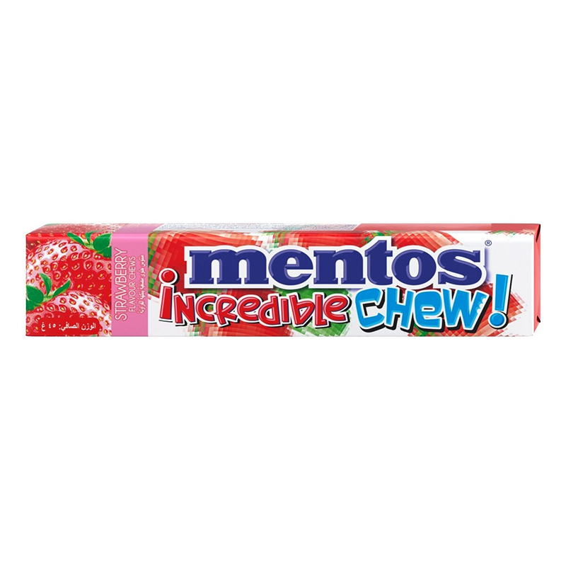 MENTOS  CHEW STRAWBERRY 45GM