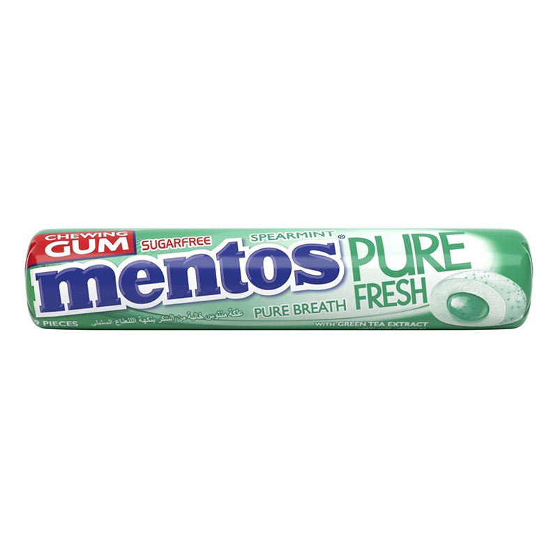 MENTOS PURE FRESH SPEARMINT ROLLS 15.75GM