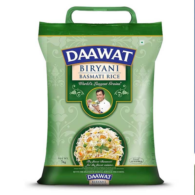DAAWAT EXT LONG GRAIN BASMATI RICE 5KG