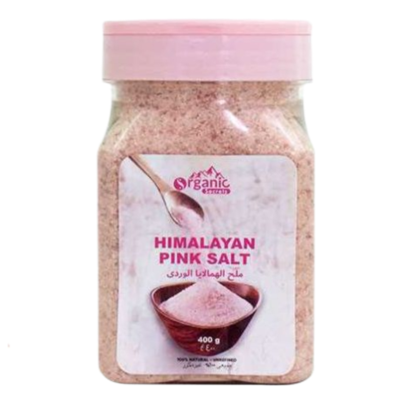 ORGANIC SECRETS HIMALAYAN PINK SALT 400 GM JAR