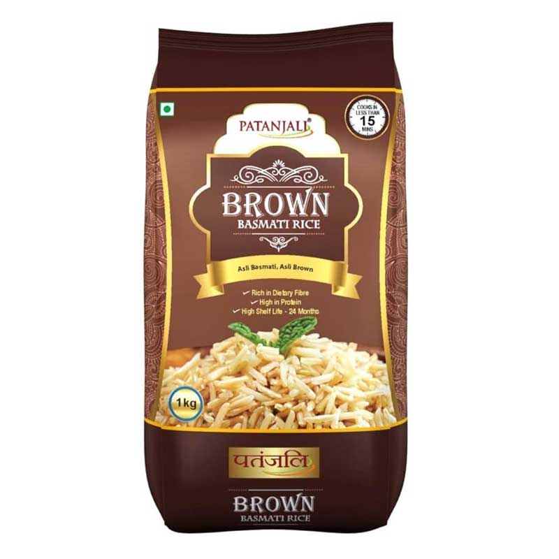 PATANJALI BROWN BASMATI RICE POUCH 1KG