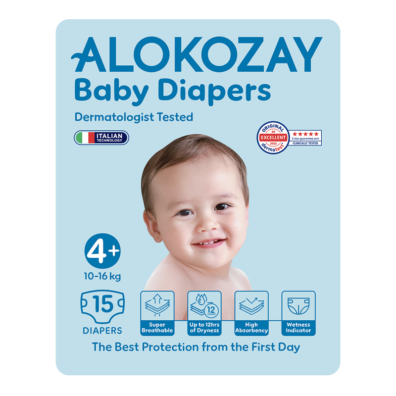 ALOKOZAY PRM BABY DIAPER SIZE4+ 15s