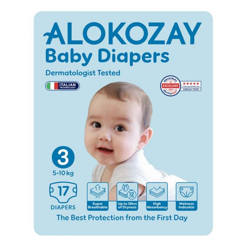 ALOKOZAY PRM BABY DIAPER SIZE3 17s