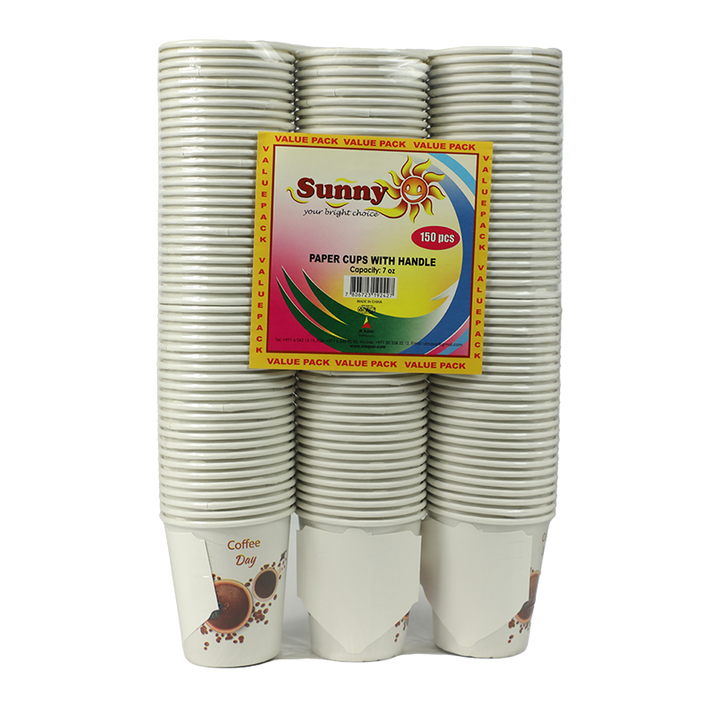 SUNNY PAPER CUPS HANDLE 3X7OZ