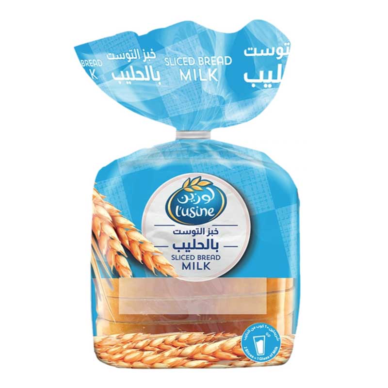 LUSINE BREAD SLICED MILK 275GM