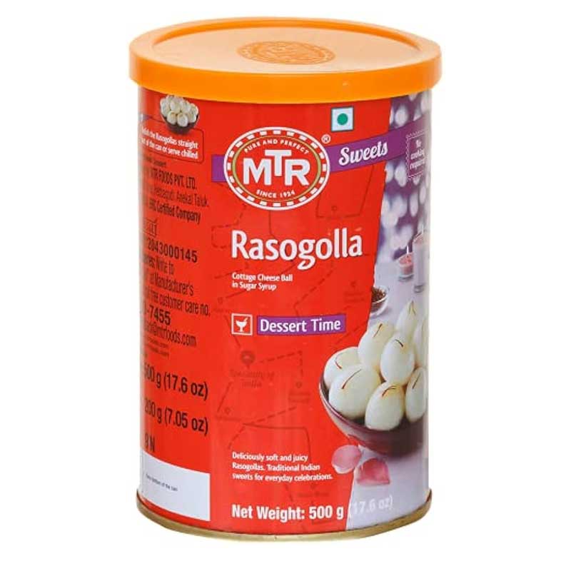 MTR RASOGOLLA TIN 500GM