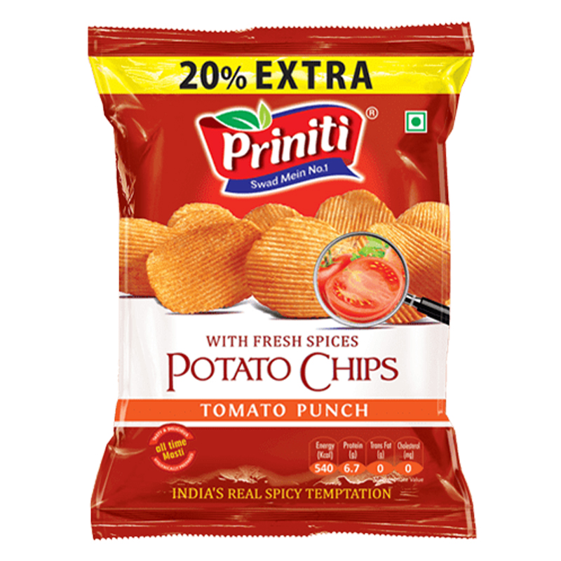 PRINTI POTATO CHIPS TOMATO PUNCH 100GM
