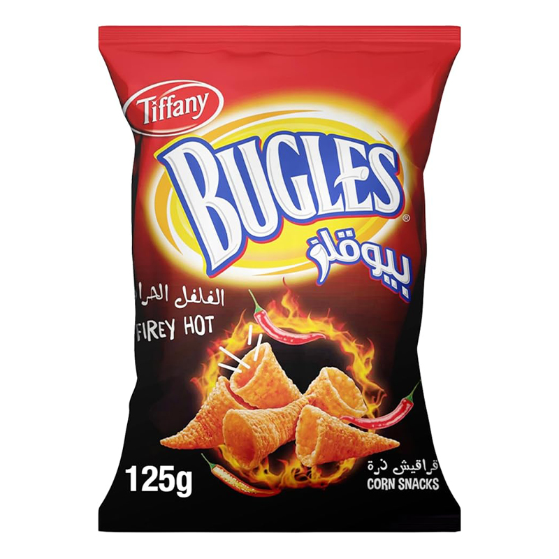 TIFFANY BUGLES FIREY HOT 125GM