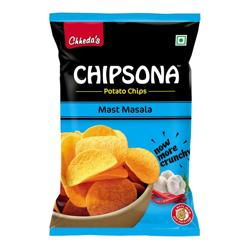 CHHEDAS CHIPSONA  POTATO CHIPS MAST MASALA 90GM
