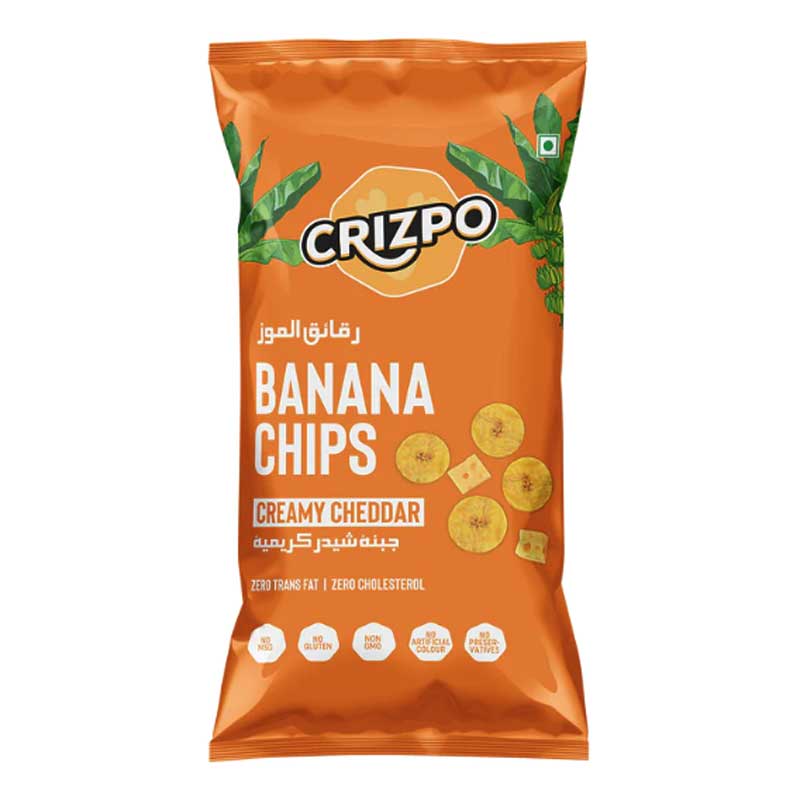 CRIZPO BANANA CHIPS CREAMY CHEDDAR 45GM