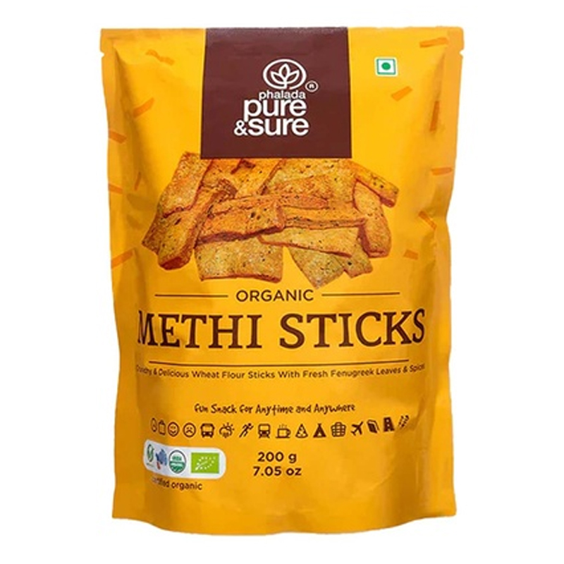 PURE &amp; SURE  ORGANIC METHI STICKS 200GM