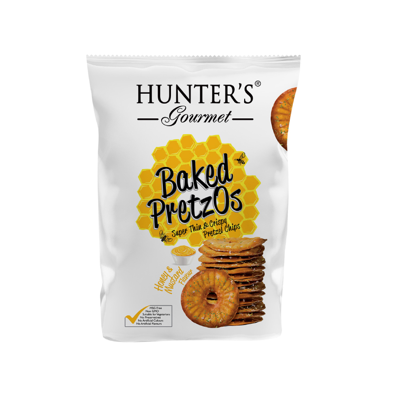 HUNTERS BAKED PRETZOS HONEY MUSTARD 160GM