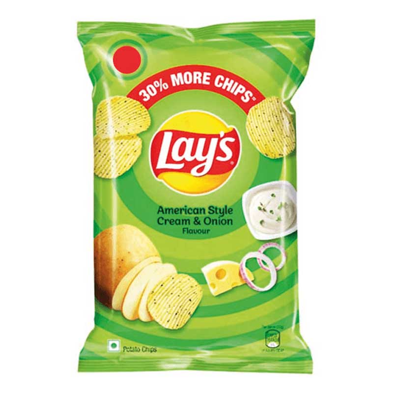 LAYS AMERICAN STYLE CREAM &amp; ONION 82GM