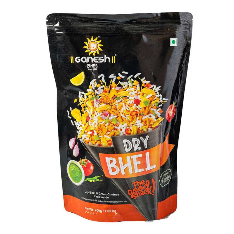 GANESH DRY BHEL W/GREEN CHUTNEY 200GM