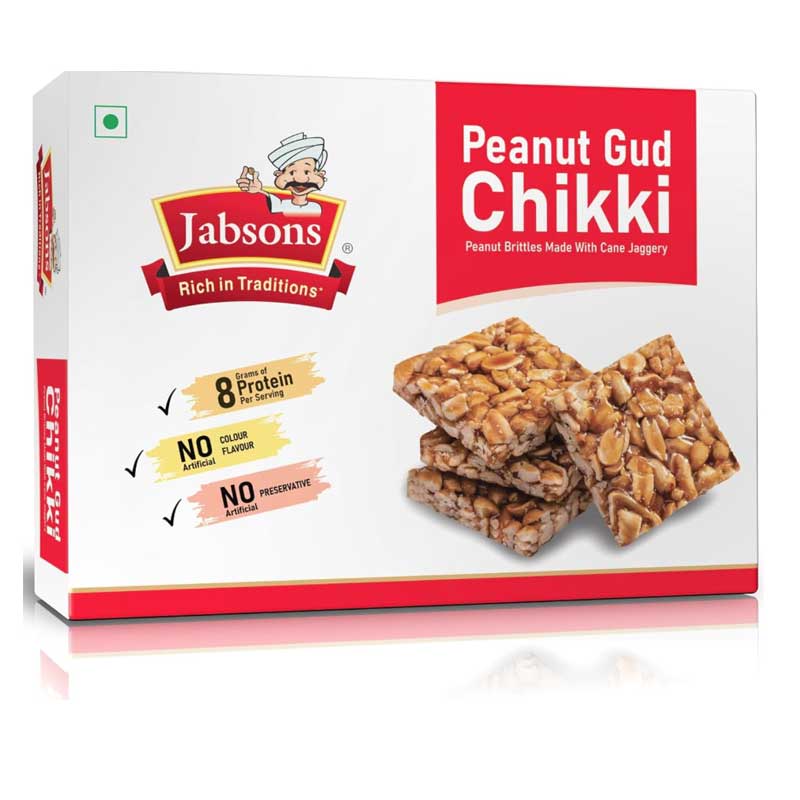 JABSONS PEANUT GUD CHIKKI 400GM