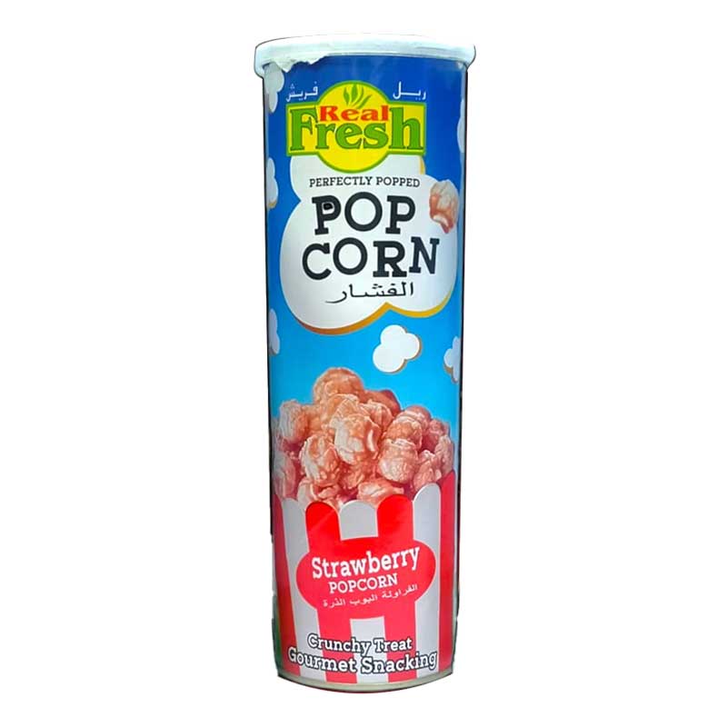 REAL FRESH STRAWBERRY POPCORN 80GM