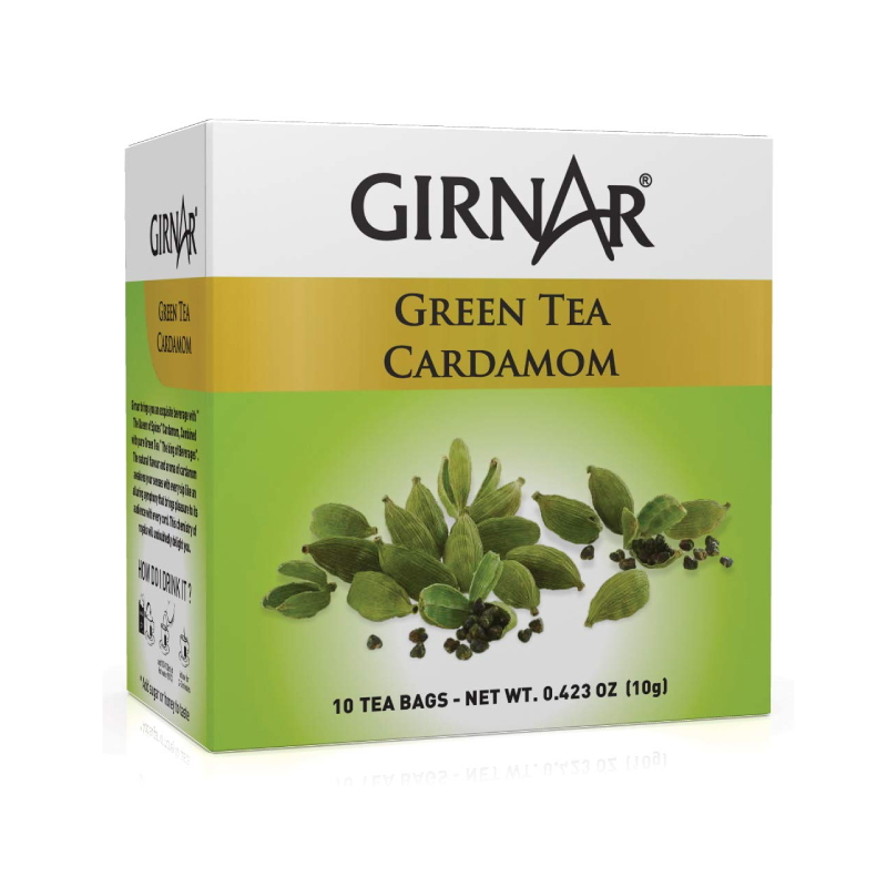 GIRNAR GREEN TEA WITH CARDMOM 10s