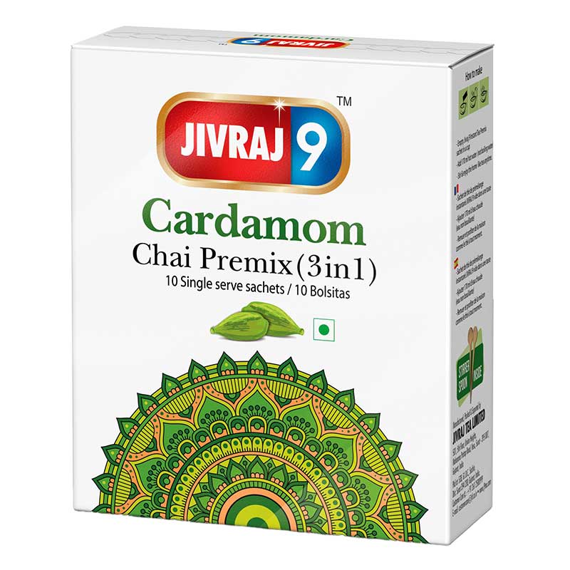 JIVRAJ 9 CHAI PREMIX CARDAMOM 1SACHET