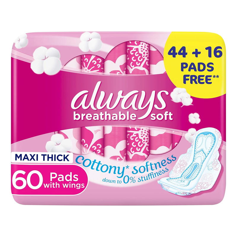 ALWAYS MAXI THICK PINK 60s