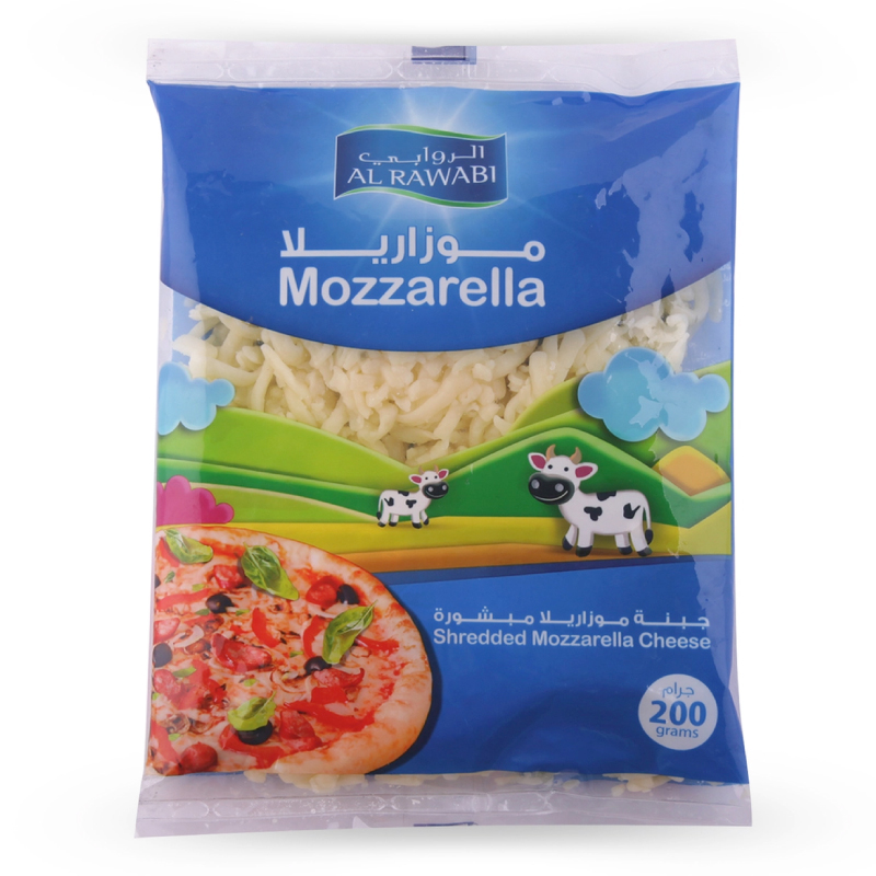 AL RAWABI SHREDDED MOZZARELLA CHEESE 200GM