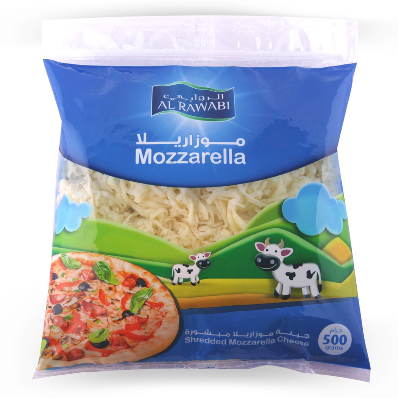 AL RAWABI SHREDDED MOZZARELLA CHEESE 500GM