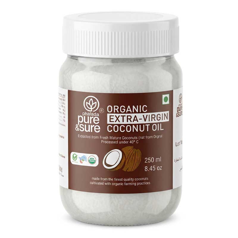PURE &amp; SURE  ORGANIC E V COCONUT OIL 250 ML