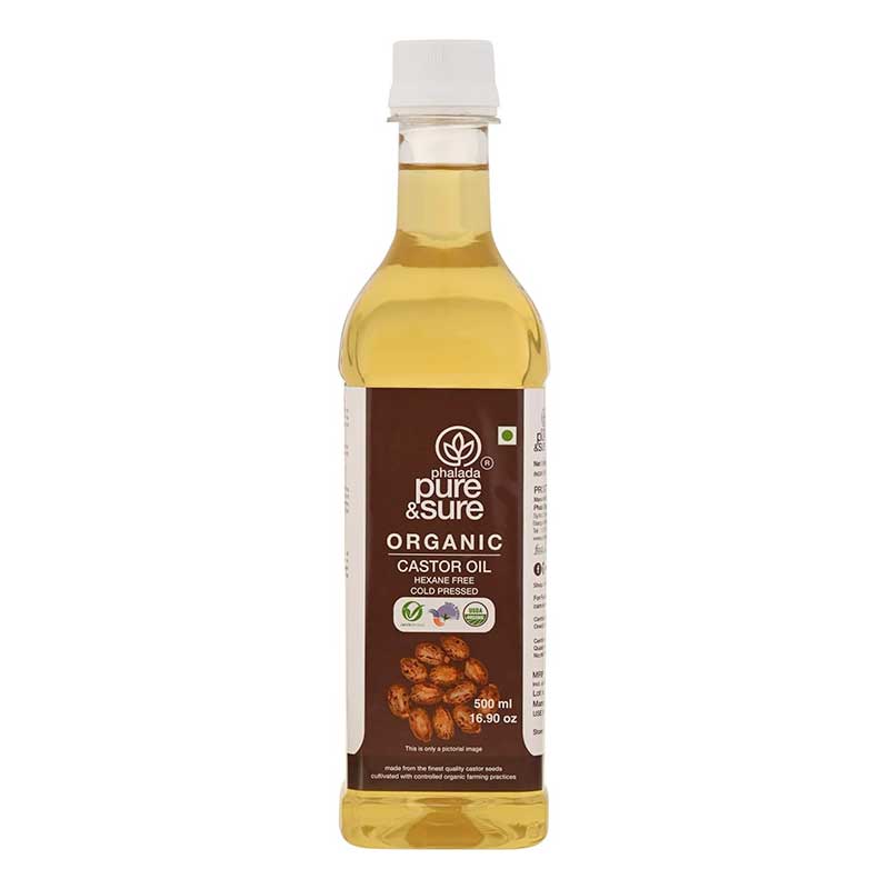 PURE &amp; SURE  ORGANIC CASTER OIL 500ML