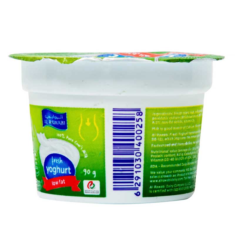AL RAWABI LOW FAT YOGHURT 90GM