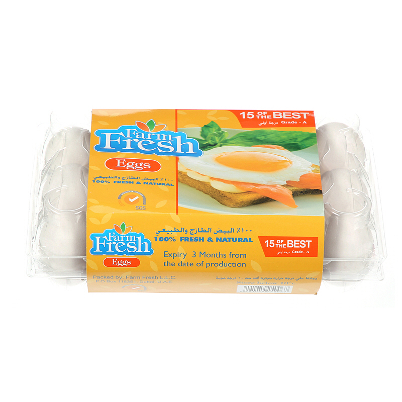 FARM FRESH WHITE EGGS 15S