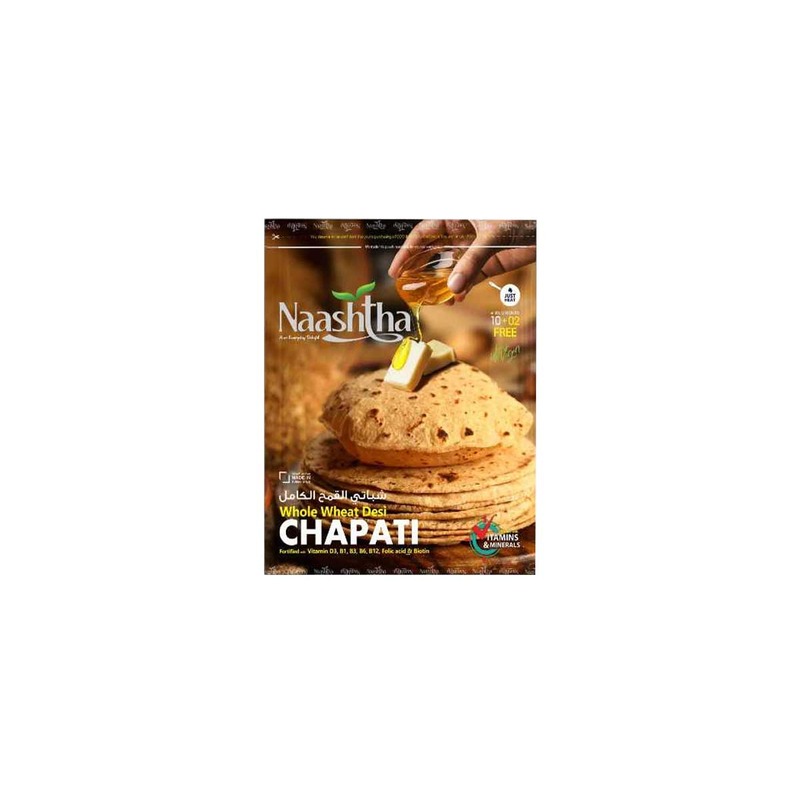 NAASHTHA WHOLE WHEAT DESI MINI CHAPATI 240GM
