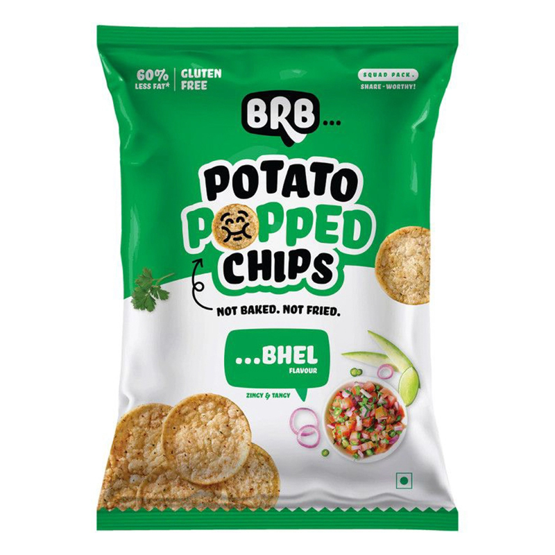 BRB POPPED POTATO CHIPS BHEL 48GM