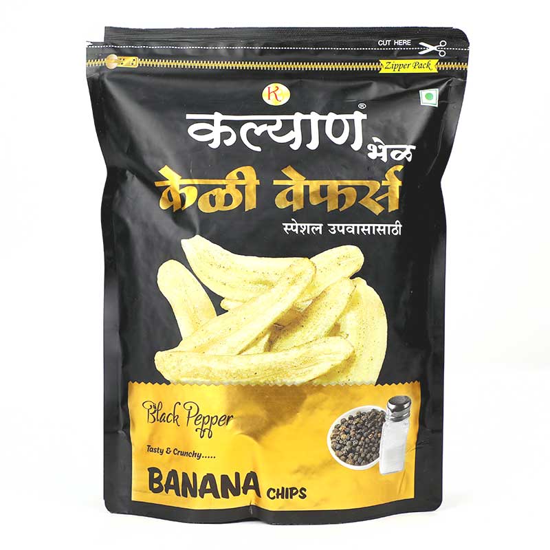 KALYAN BANANA WAFERS BLK PEPPER 200GM