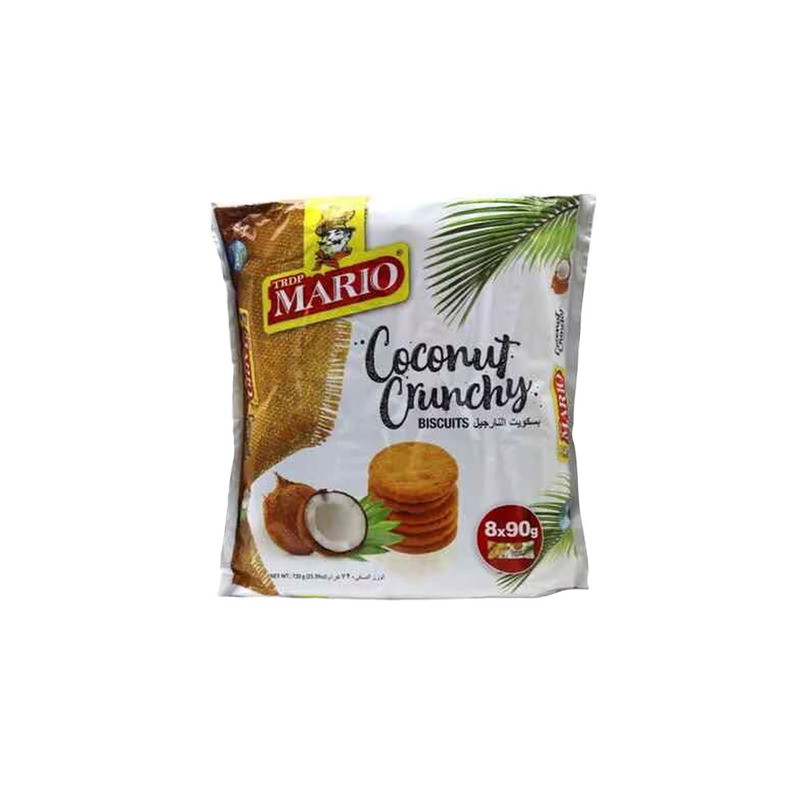 MARIO CRUNCHY COCONUT BISCUIT 8X90GM