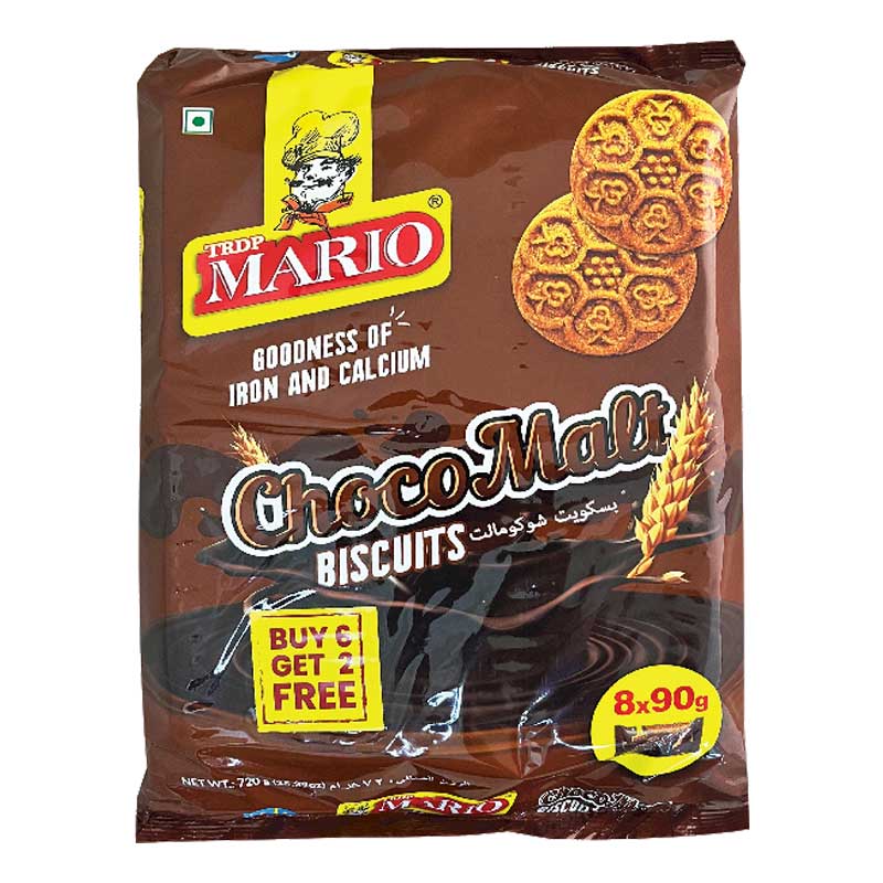 MARIO CHOCOMALT BISCUITS 8X90GM
