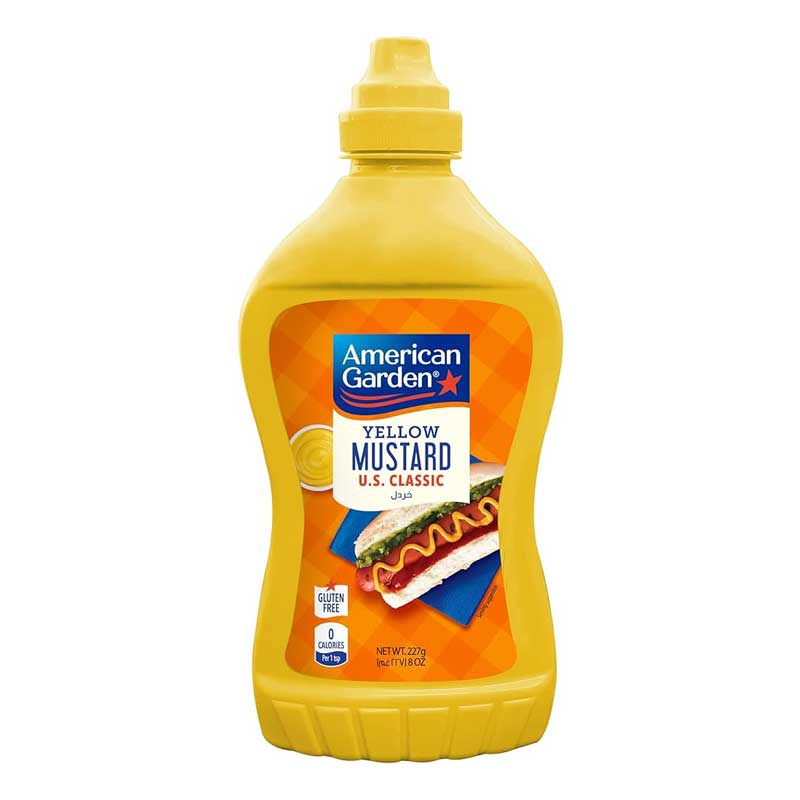 AMERICAN GARDEN YELLOW MUSTARD SQUEEZE 14 OZ
