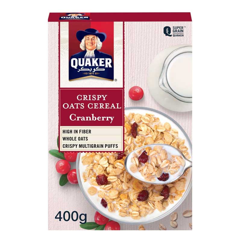 QUAKER CEREAL CRANBERRY 400GM