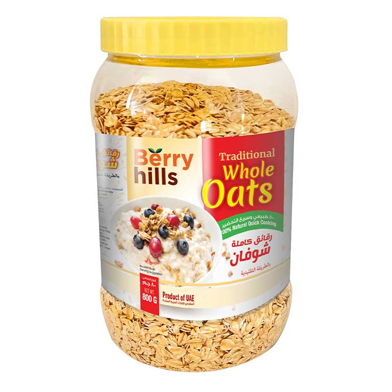 BERRY HILLS TRDNL WHOLE OATS 800GM