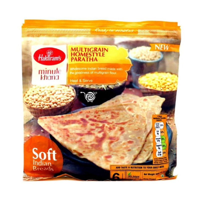 HALDIRAMS MULTIGRAIN HOME STYLE PARATHA 360GM