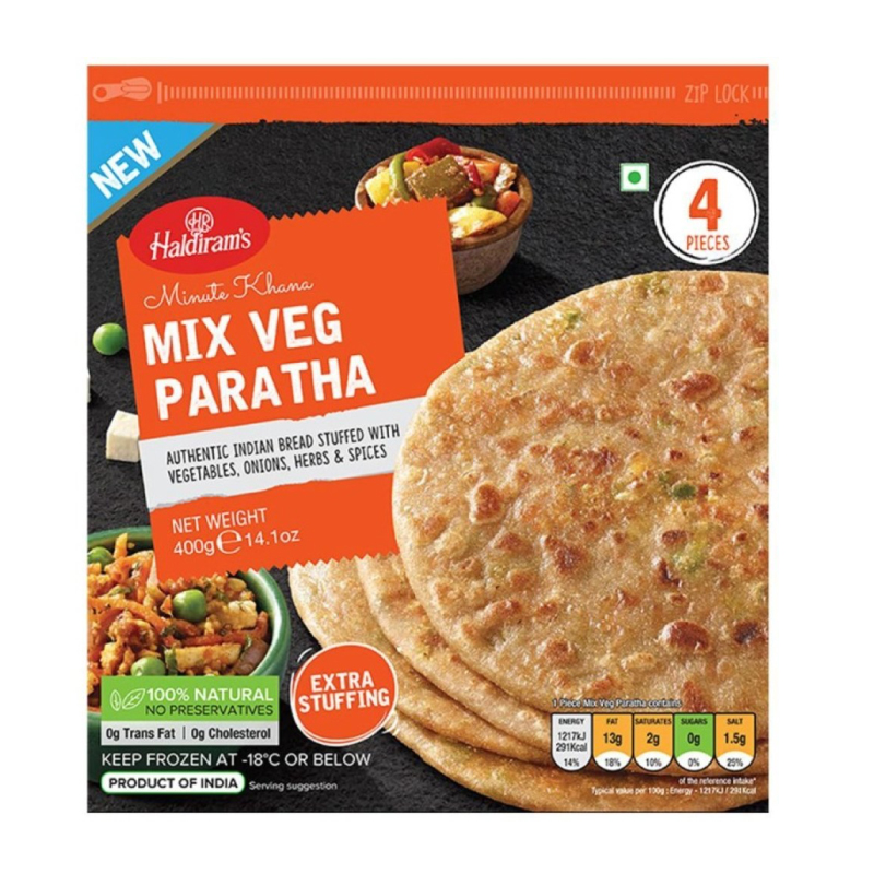HALDIRAMS MIX VEGETABLE PARATHA 400GM