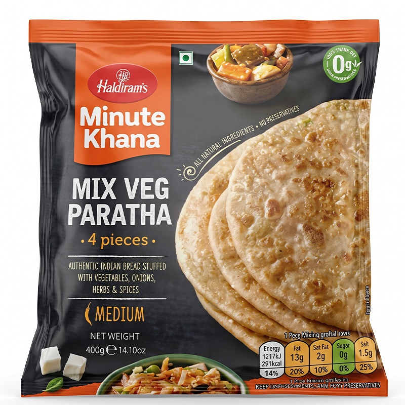 HALDIRAMS MIX VEGETABLE PARATHA 400GM
