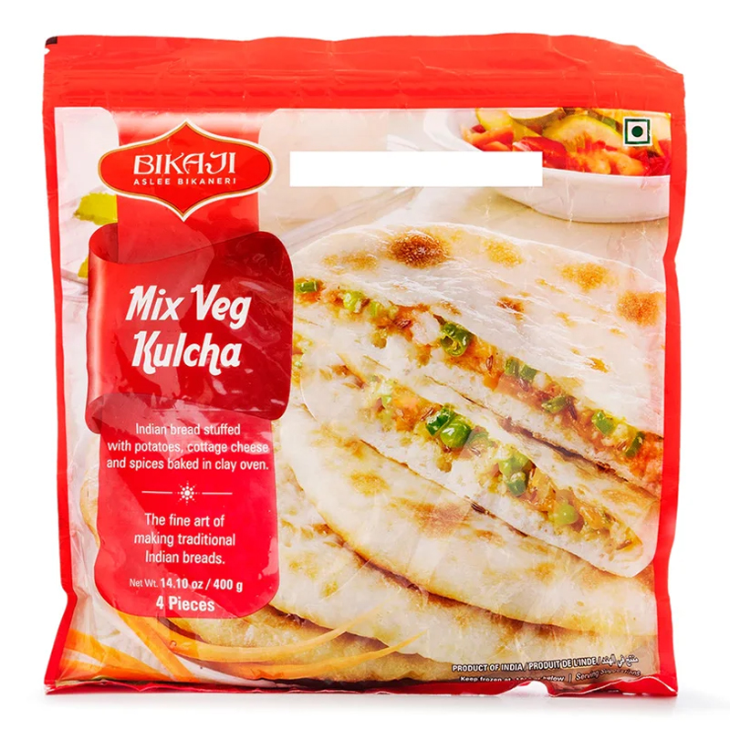 BIKAJI MIX VEG KULCHA 400GM 4PC