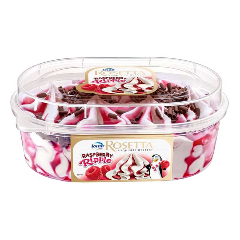 IGLOO MB TUB ROSETTA RASPBERRY RIPPLE 850ML