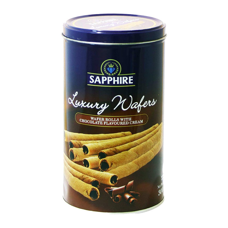 SAPPHIRE LUXURY WAFERS  CHOCOLATE 300GM