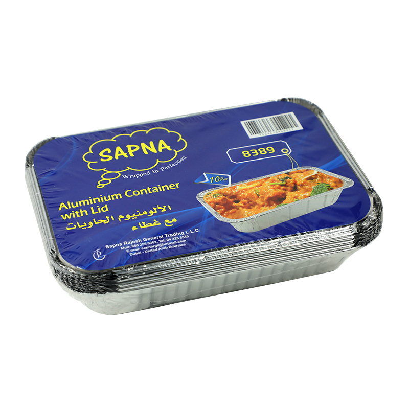SAPNA ALUMINUM CONTAINER LID 8389 10PC