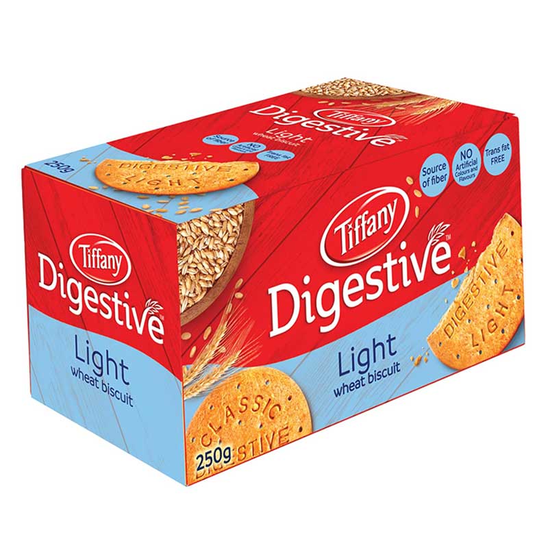 TIFFANY DIGESTIVE LIGHT WHEAT BISCUIT 250GM