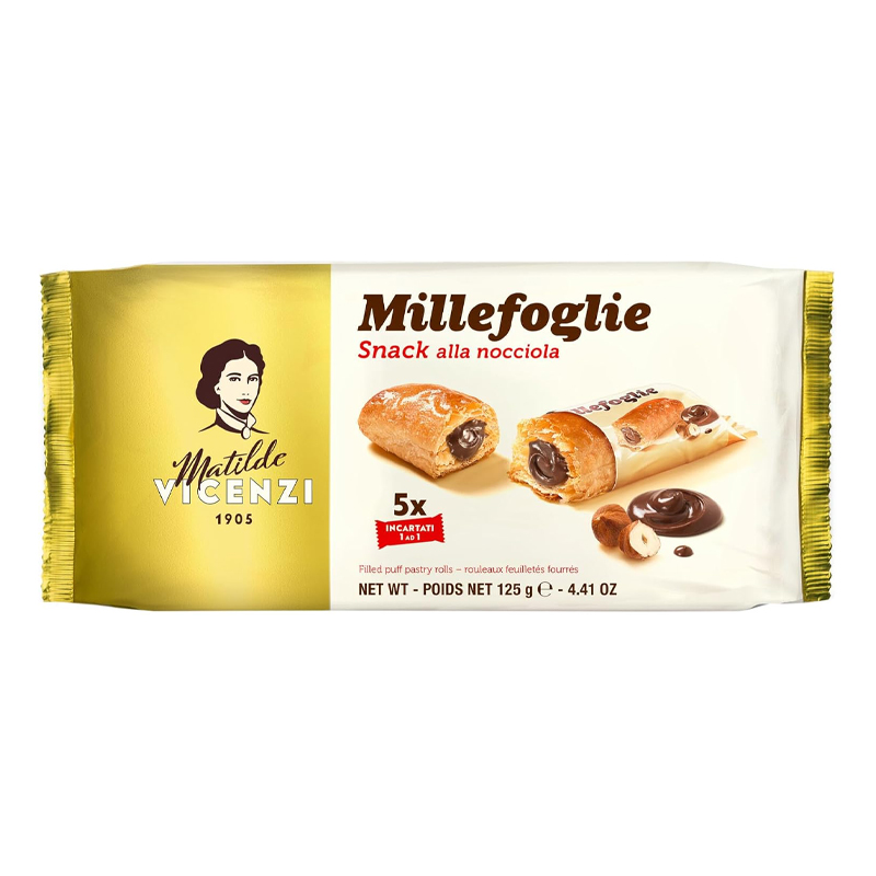 VICENZI M/SNACK HAZELNUT CREAM 25GM