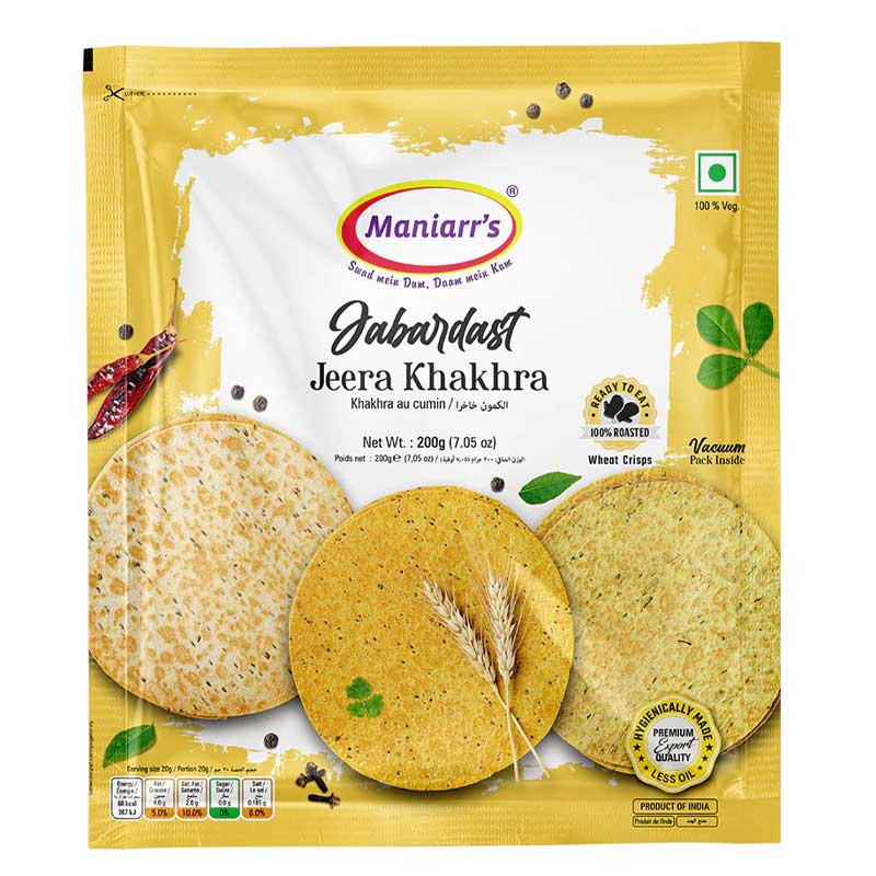 MANIARRS JEERA KHAKHRA 200GM